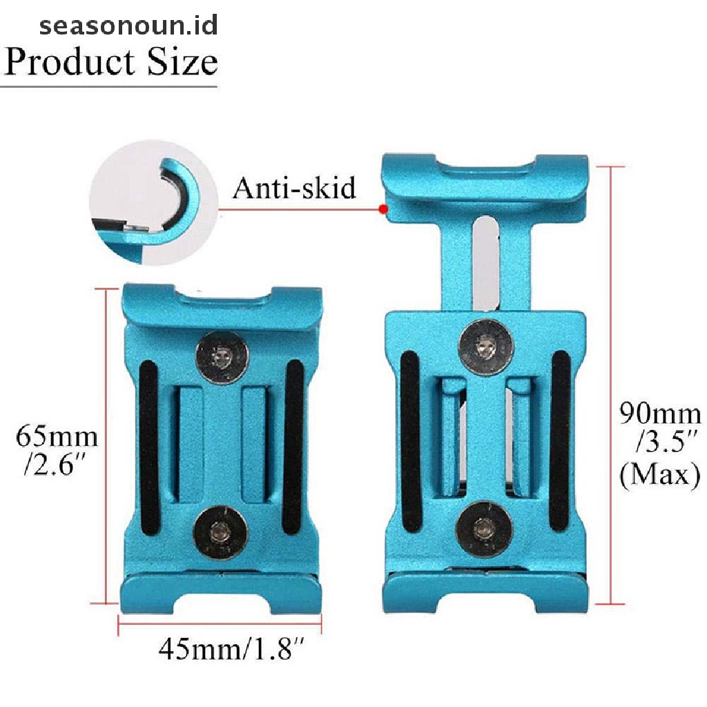 Seasonoun Dudukan Ponsel Sepeda Anti-Slip Mount Phone Rotatable Support.