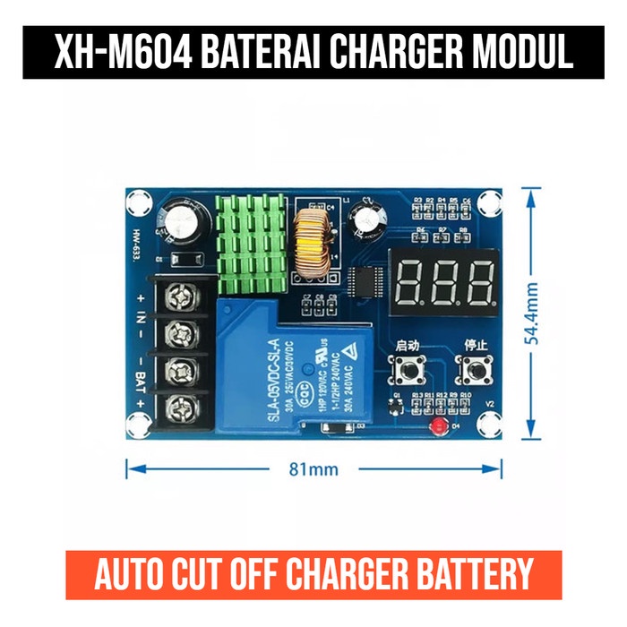 XH M604 XHM604 Cut Off Aki Modul Charger Charging Otomatis Baterai