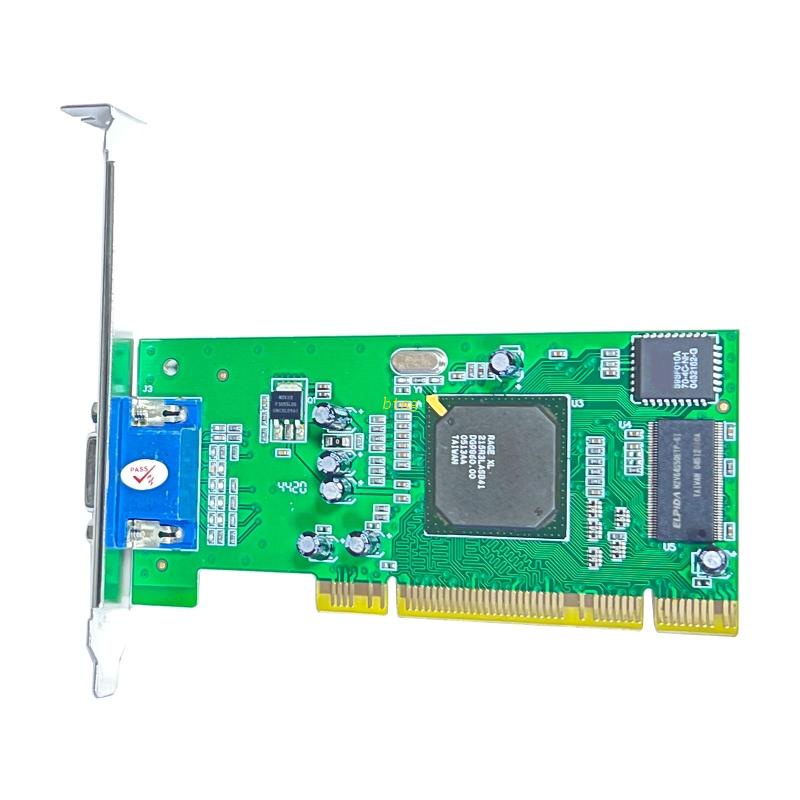 Btsg VGA Video Card ATI Rage XL 8MB PCI VGA Graphics Card Kartu Traktor Multi Display