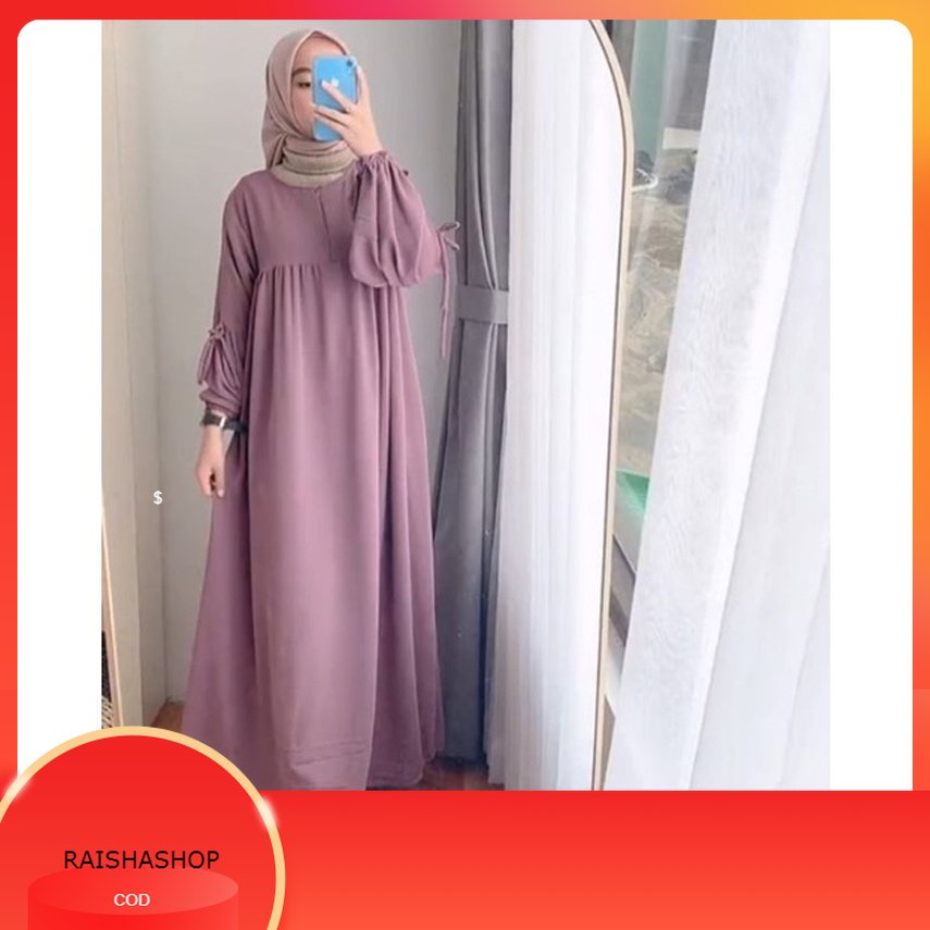 Baju Busana Muslim Gamis Terbaru 2023 Lebaran Wanita Import Remaja Kekinian Korean Style