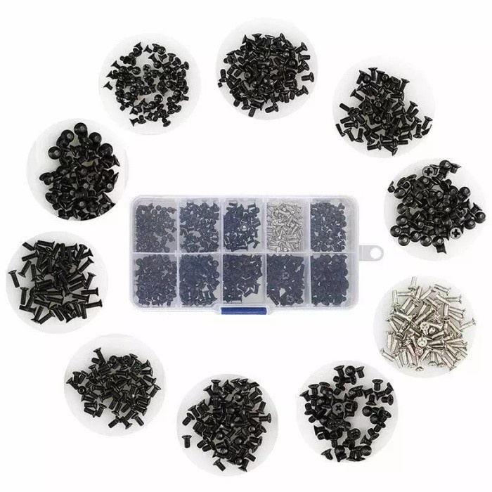Set Baut Universal Laptop Notebook PC Kamera Paket Hemat Ekonomis 100 Pcs/Screw Service  Universal KIT Laptop Notebook -CTRO