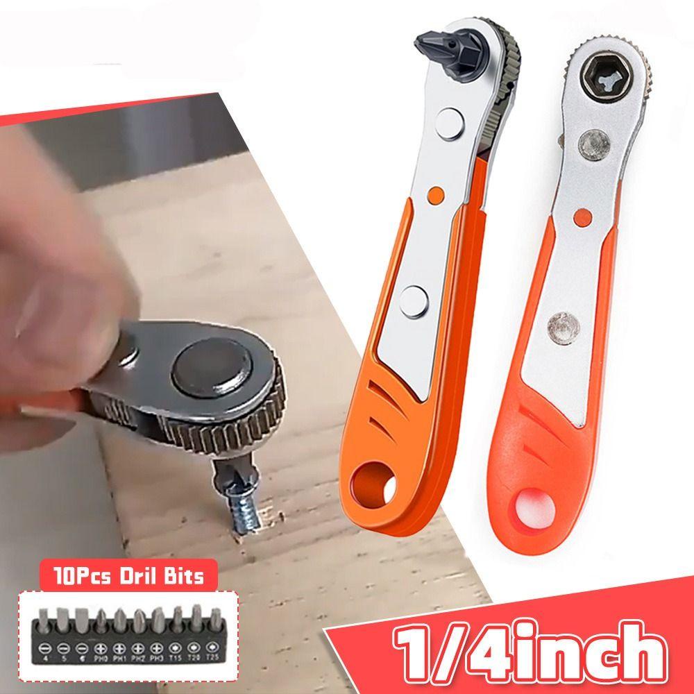 Populer Hexagon Ratchet Spanner Household Socket Tools Mata Bor Kunci Pas Perbaikan