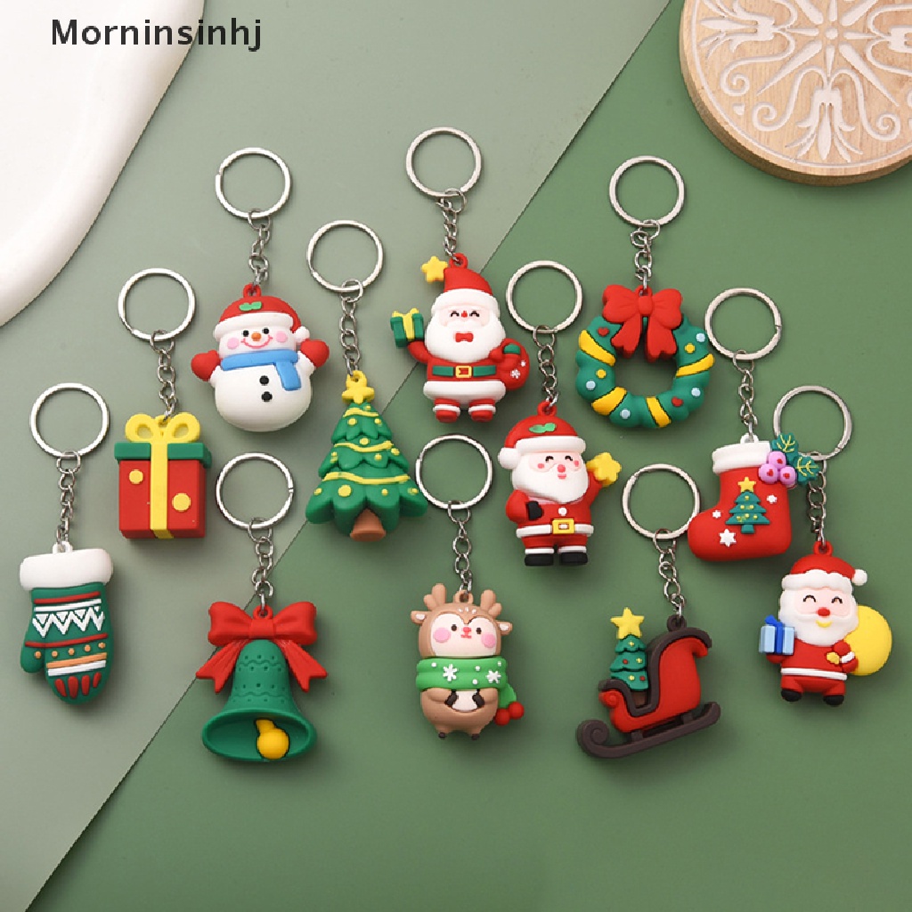 Mornin Christmas Series Santa Claus Pohon Natal Gantungan Kunci Untuk Ransel Liontin Boneka Elk Lucu Key Ring Untuk Hadiah Teman Anak id