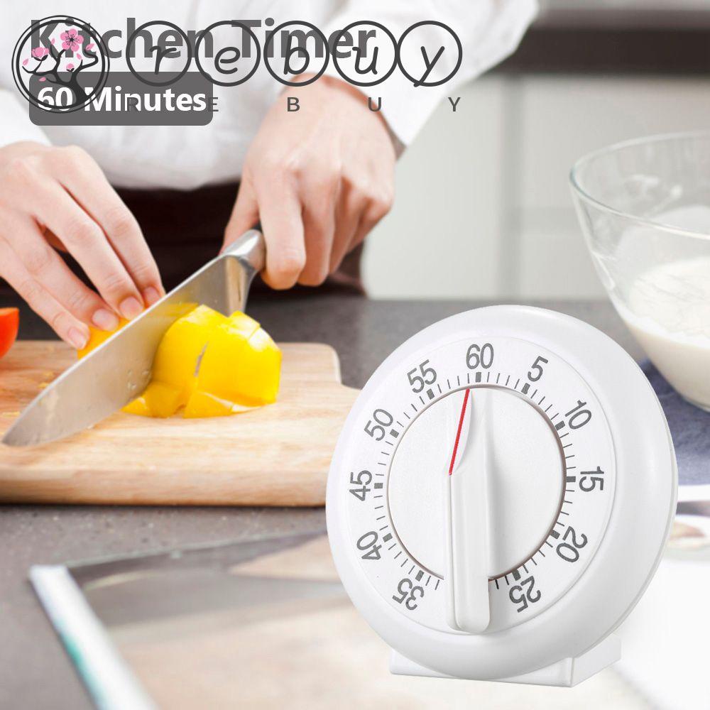 REBUY 60 Minutes Cooking Tool Loud Time Reminder Kitchen Timer Gadget Household Mechanical Countdown Home Chronograph Alarm Clock/Multicolor