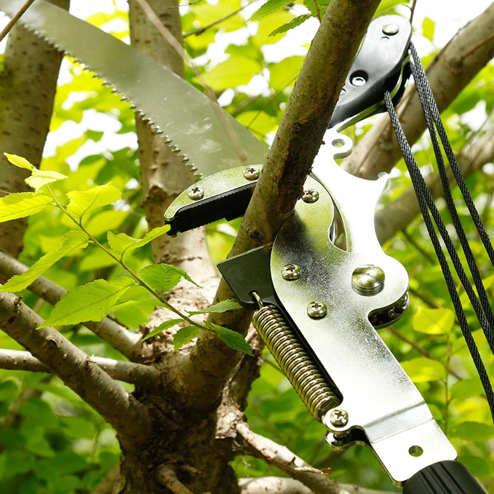 JIUJIUMU Gergaji Pemotong Ranting Pohon Tinggi High Saw Tool - Black - 7ROTFNBK