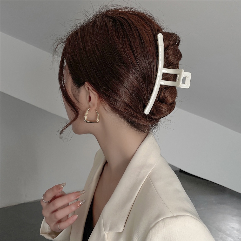 Ins Temperamen Klip Rambut Keriting Besar Hiu Jepit Rambut Untuk Wanita Gadis Aksesoris Rambut Fashion