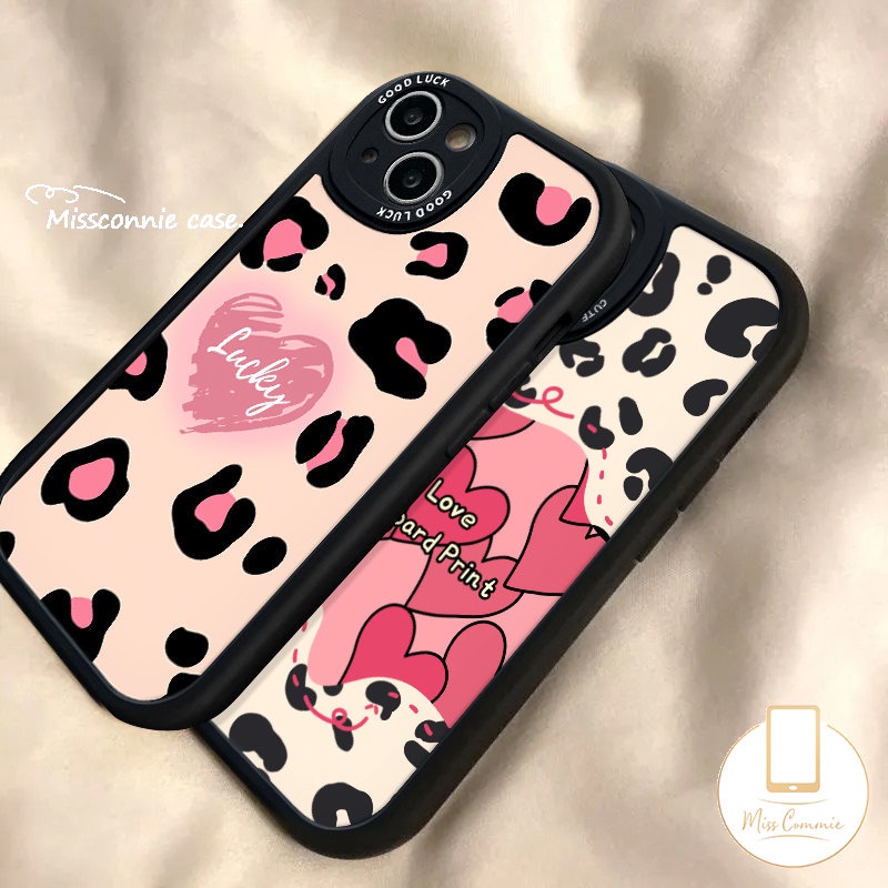 Casing Soft Couples Case Infinix Hot9 10 Play 10T 11 10s 11s Hot 10 Lite Smart5 6 Note8 Lucky Love Heart Fashion Motif Leopard Pasangan Soft Tpu Back Cover