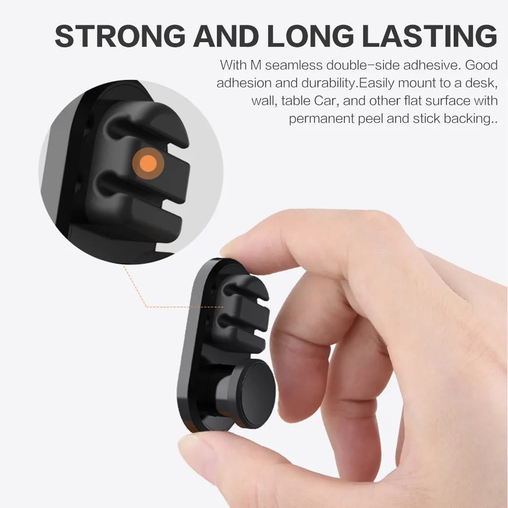 2in1 Kait Mobil Mini Kabel USB Multifungsi Kunci Tas Car Storage Organizer Hanger Self Adhesive Wall Hook Klip Pengikat Otomatis