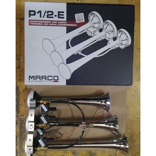 Klakson Telolet Klakson Marco 3 Corong 24 VOLT Made in Italy ORIGINAL [BISA COD]