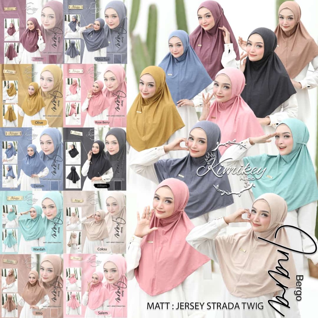 Bergo Simpel Inara Non Pad Bahan Jersey Strada Twig By Kimikey