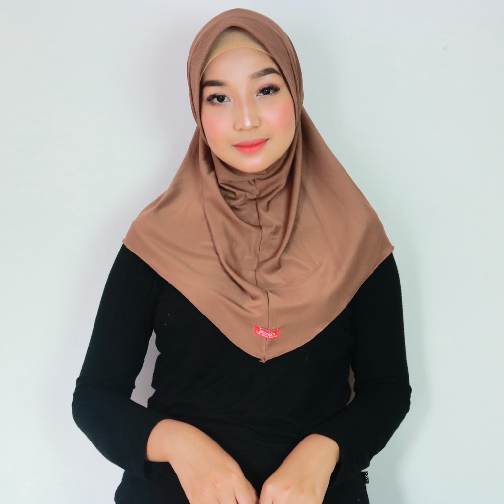 Jilbab Instan Sport Size M Hijab Bergo Sport I Kerudung Sport Jersey Pemium By Shamira