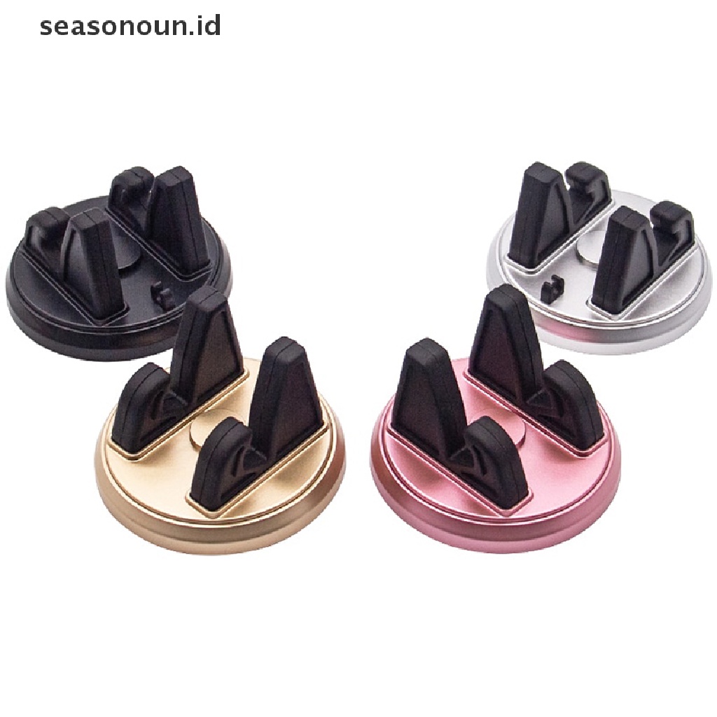 Seasonoun Car Phone Holder Rotasi 360derajat Dudukan Dashboard Silikon Lembut Anti Slip Mat Mobile Phone Mount Stand Support Car.