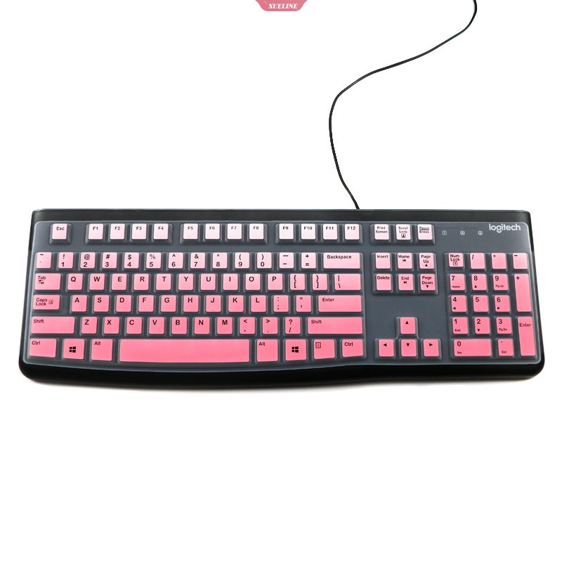 Logitech K120 MK120 Silikon Tahan Debu Penutup Keyboard Komputer Desktop Penutup Film Pelindung Kulit Penutup Tahan Air Keyboard Protection Film [ZXL]