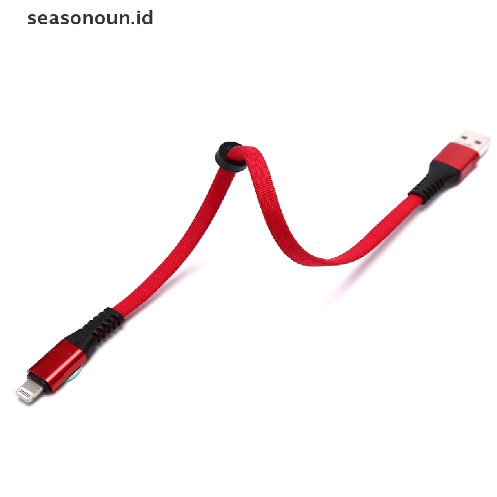 Seasonoun 30CM Mini Short 2.4A Quick Charging Micro USB Type-C Kabel Charger Data Sync.