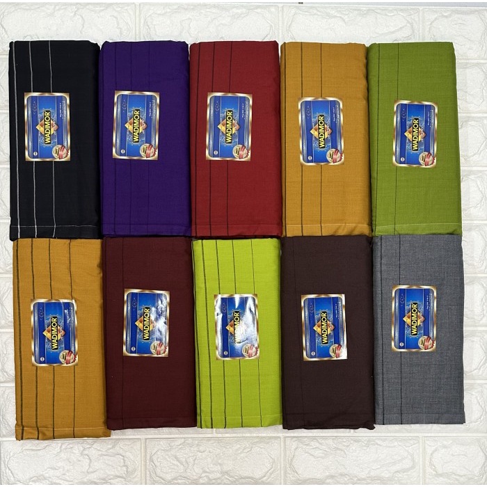 Grosir 10 Pcs Sarung Wadimor motif Polos Warna Tumpal (N4T2) Alas Sholat Gratis Ongkir Anti Licin Fr