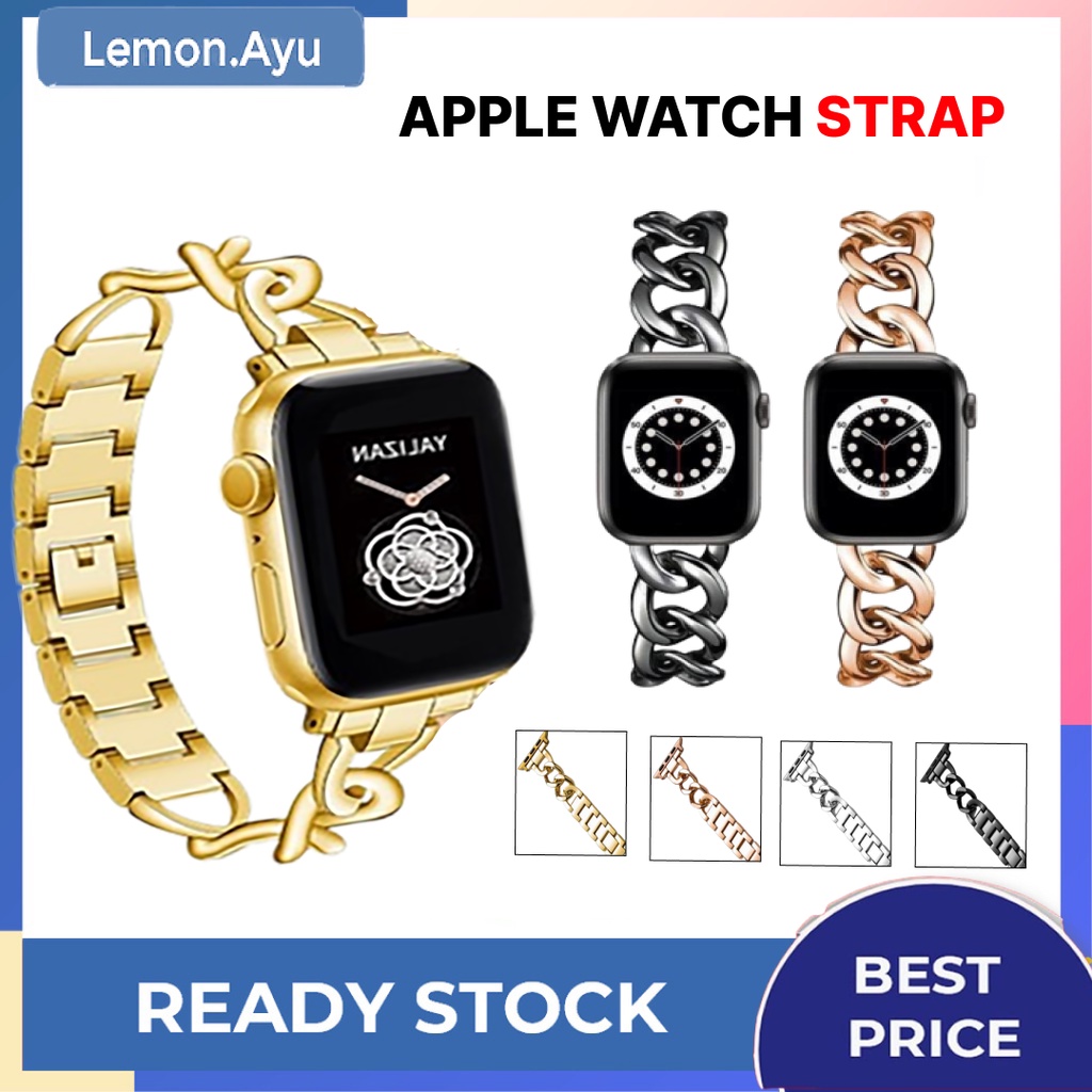 Strap iWatch 6 5 4 3 41mm 45mm Stainless Chain Metal Replacement Bracelet Adjustable