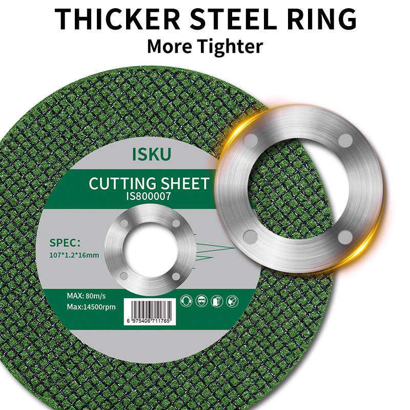 ISKU Mata Gerinda Potong Batu  Besi Cutting Wheel 4 Inch Flip Disc 107 x 1.2 x 16 mm stain less