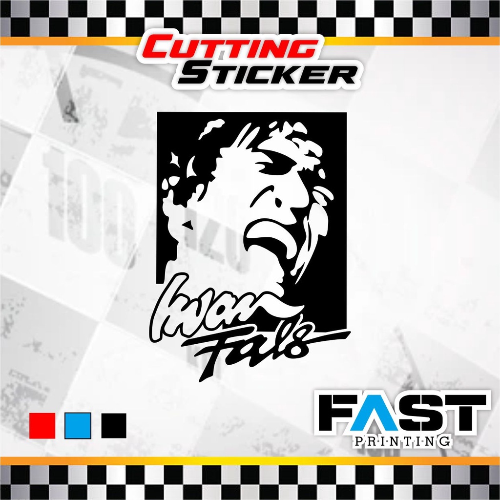CUTTING STICKER LOGO IWAN FALS l STIKER MOBIL MOTOR KEREN