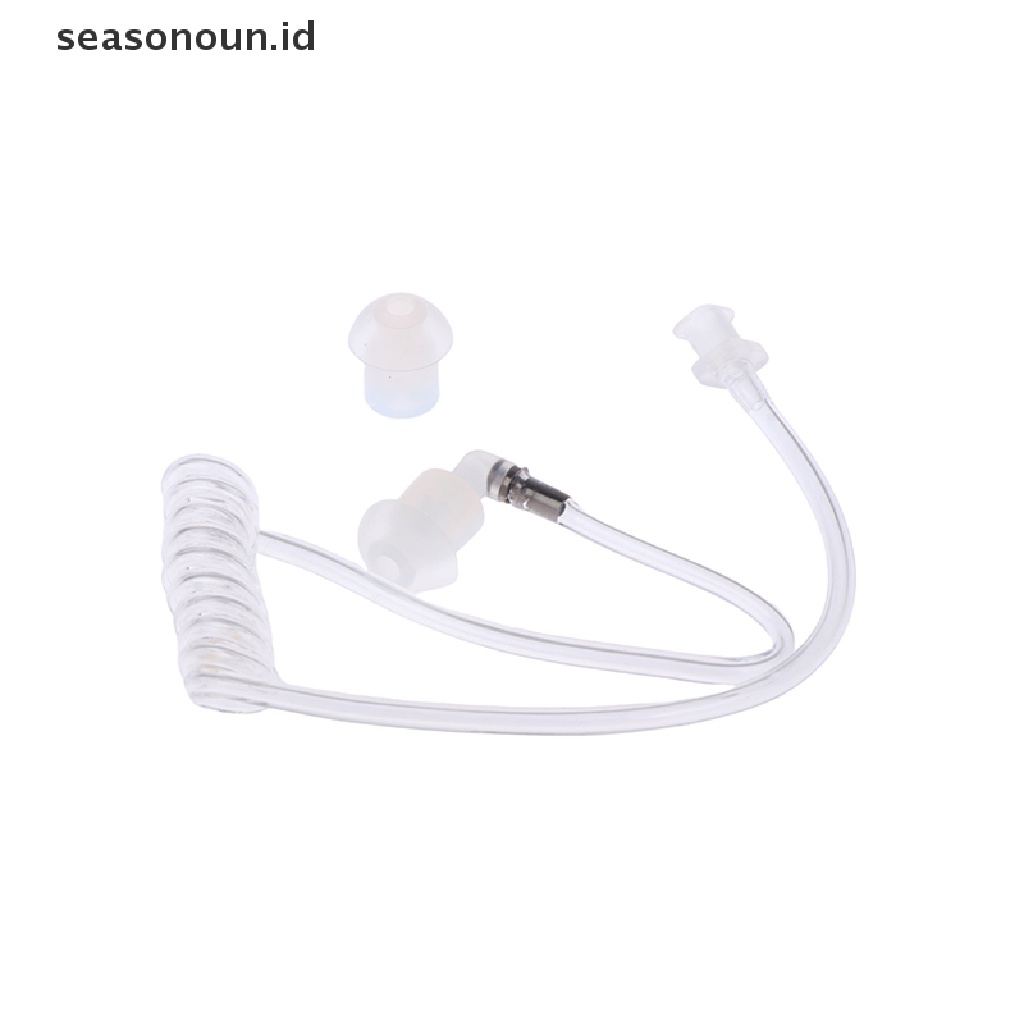 Seasonoun Earphone Transparan Coil Acoustic Air Tube Earplug Untuk Walkie Radio Dua Arah.