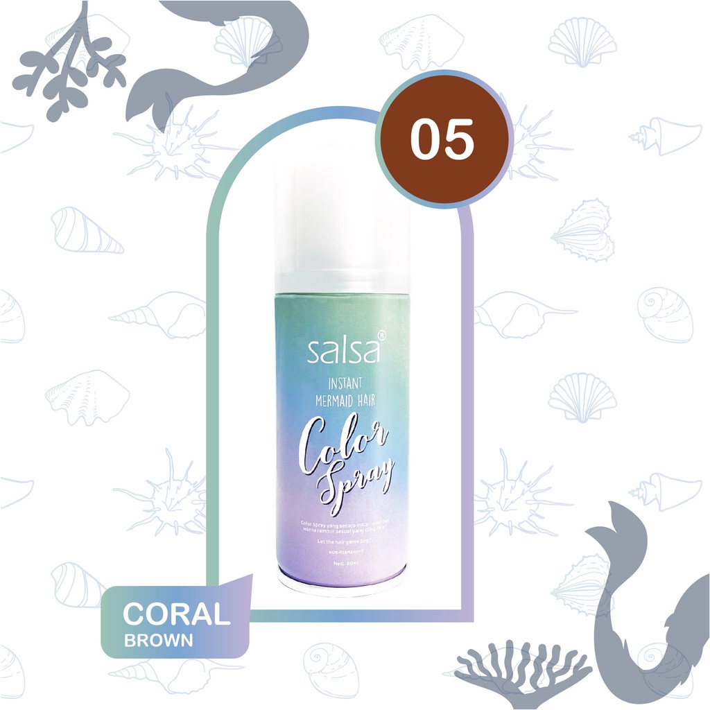 SALSA Instant Mermaid Hair Color Spray - Semir Rambut Temporary Pewarna Rambut Instan Spray