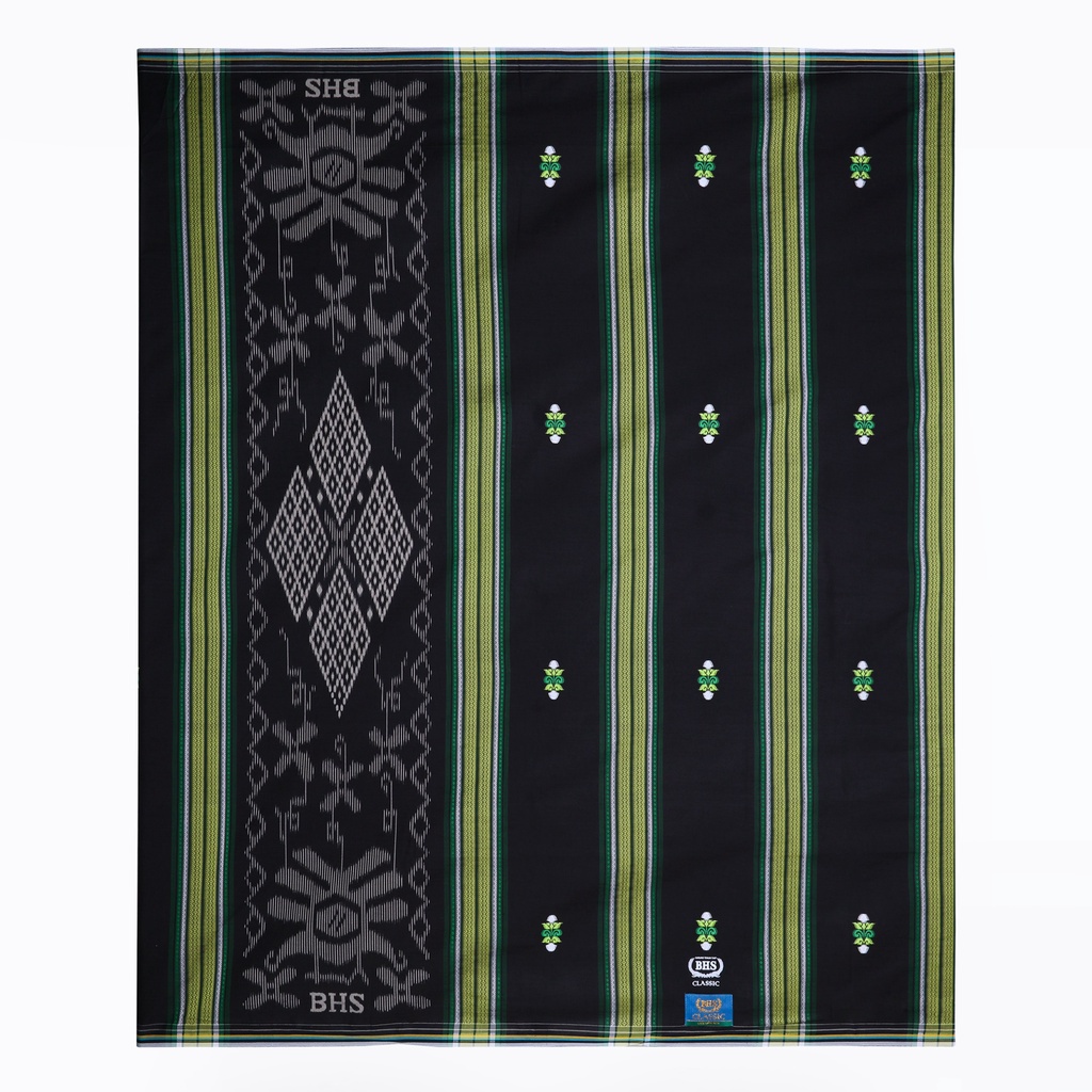 Sarung BHS Classic Gold Motif C45 SSH Hitam Hijau/ BHS CLS SSH G
