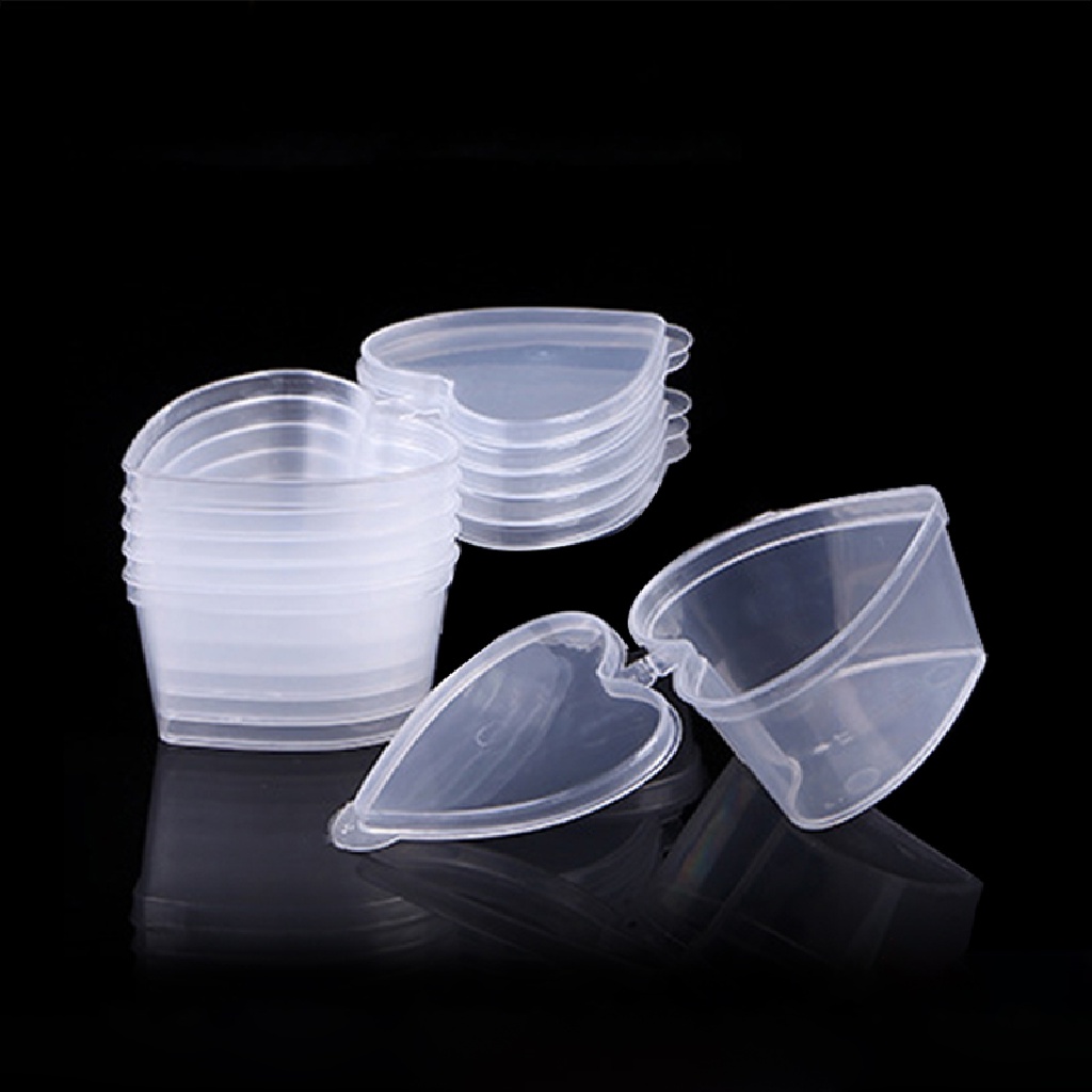 [jewelrybox] 10pcs Plastik Takeaway Sauce Cup Container Palet Makanan Tutup Berengsel Butik Sekali Pakai