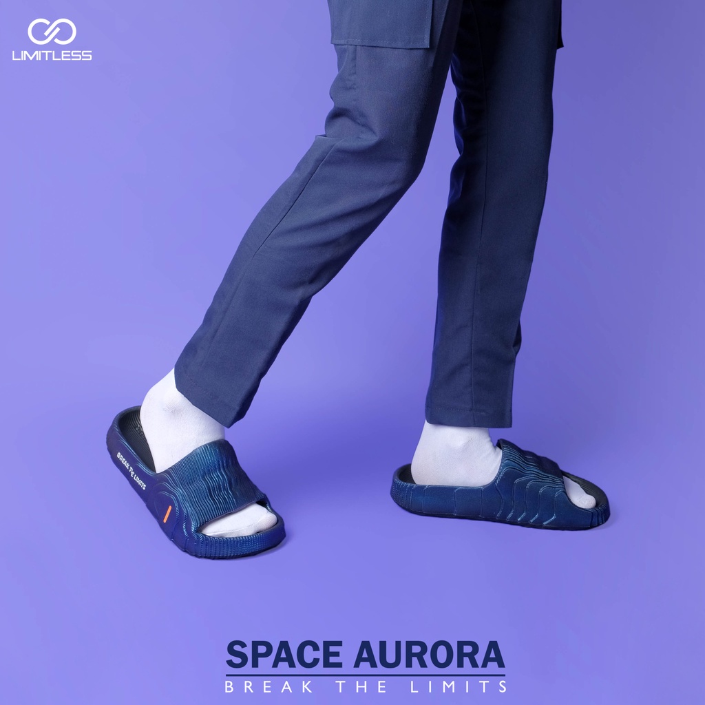 Sandal Pria SPACE AURORA Terbaru 2023 Sendal Slide Pria Premium Casual Sandal Selop Cowok Fashionable Keren