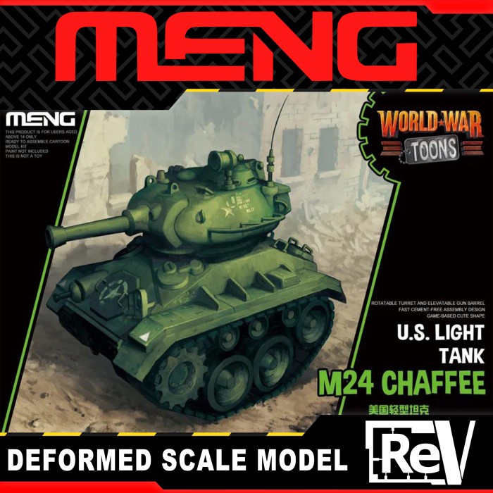 MENG WORLD WAR TOONS US LIGHT TANK M24 CHAFFEE
