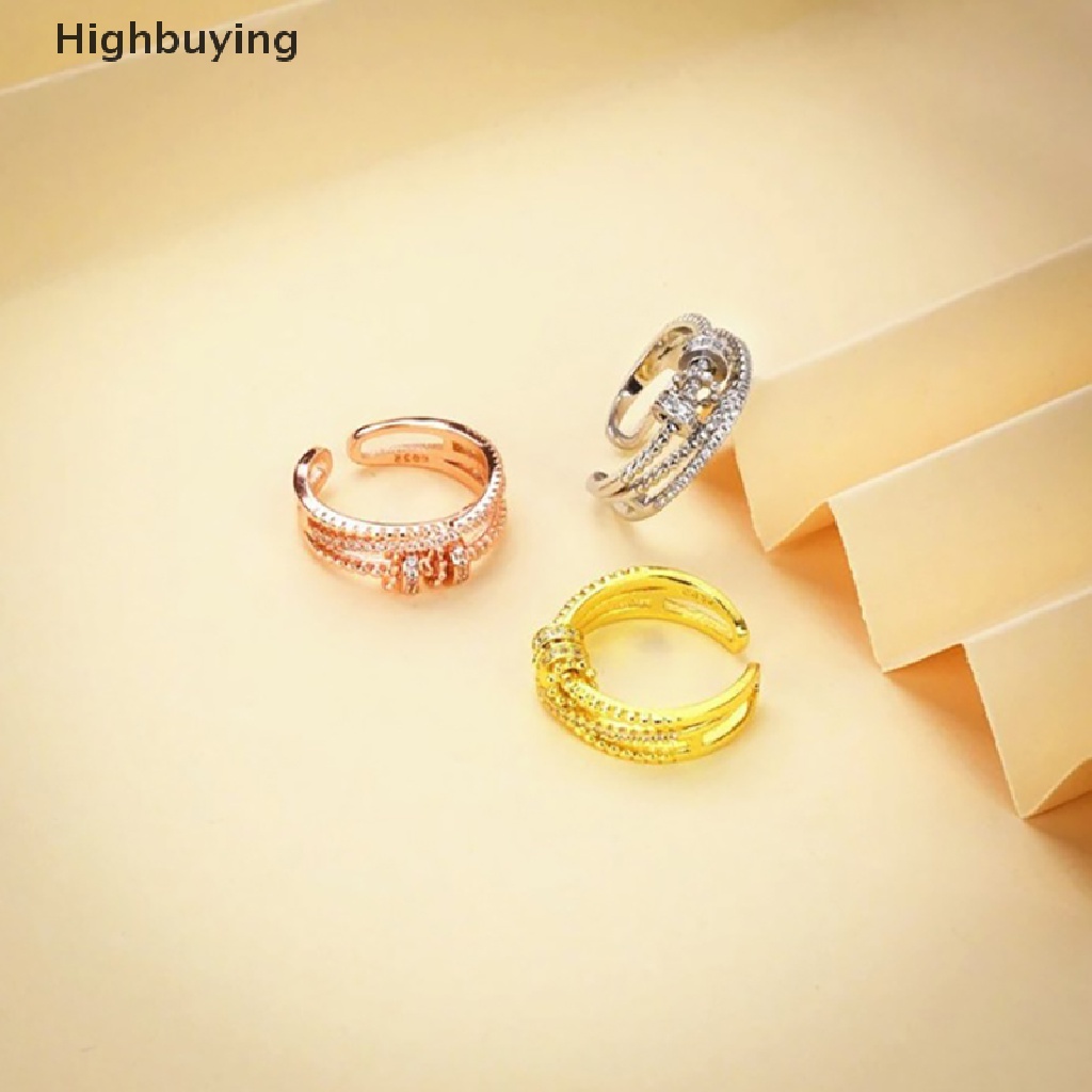 Hbid Cincin Anti Kecemasan Cincin Yang Dapat Diputar Untuk Wanita Pria Kecemasan Worry Jari Cincin Pereda Stres Dengan Manik-Manik Adjustable Spinner Rings Glory