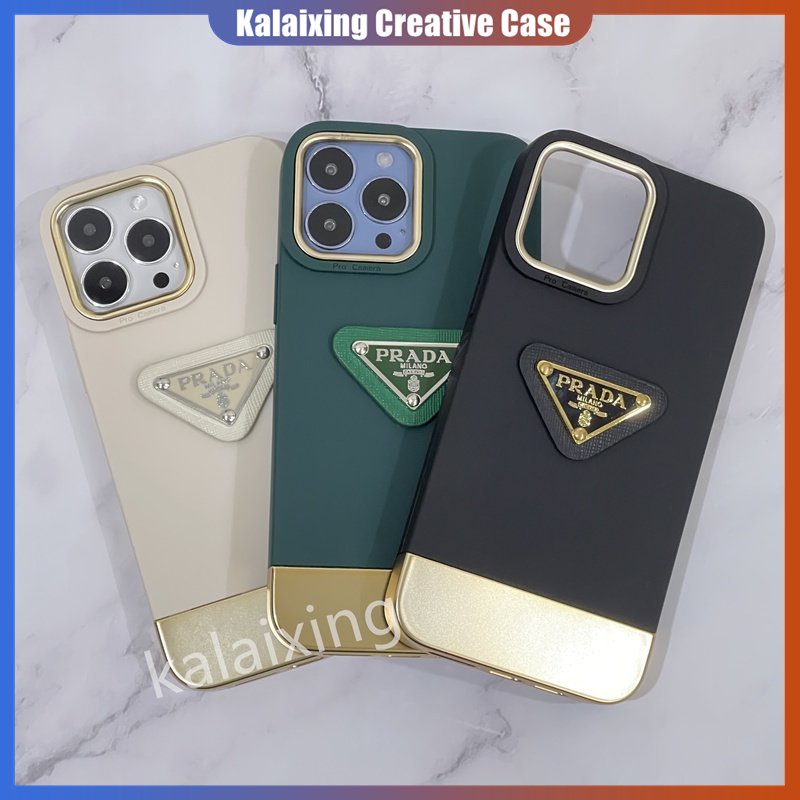 Plating Gold Soft Case Untuk iPhone 14 Pro Max 14Plus 13Pro 12Pro Max 11Pro X Xr Xs Max Silikon Penutup Belakang