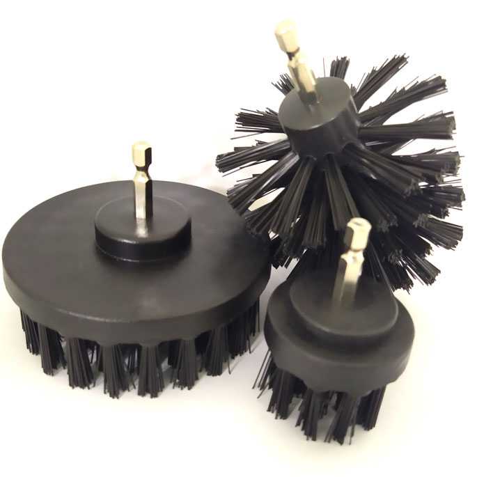 (BISA COD) FTIHSHP  Kepala Sikat Bor Elektrik Power Cleaning Brush Head 3PCS - DB003B