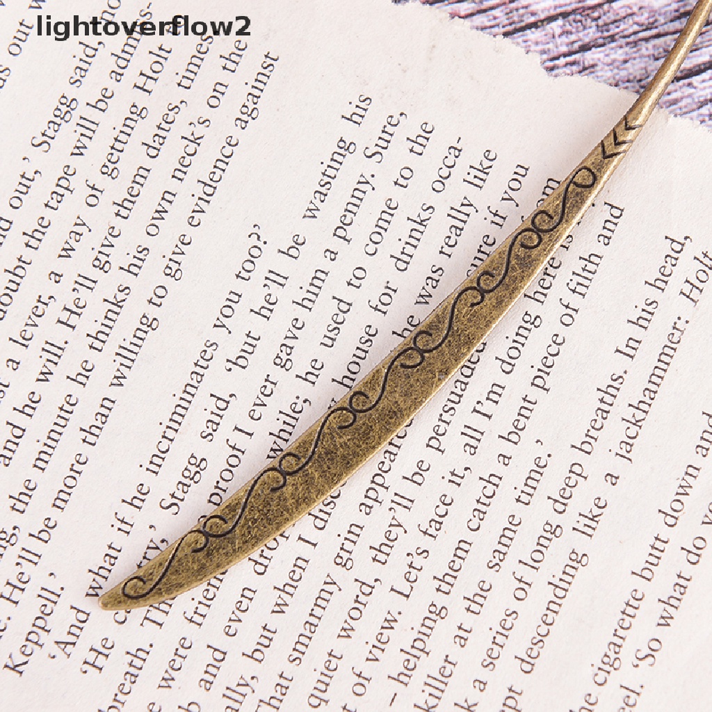 [lightoverflow2] retro vintage metal alloy bronze bookmark document book mark label diy for gift [ID]