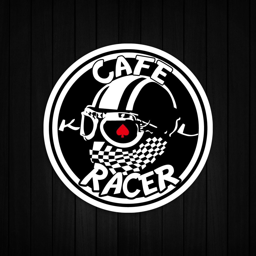 Cafe RACER Retro Knight Harley Retro Style Motor Stiker Reflektif Motor Fuel Tank Dekorasi Menutupi Gores Stiker Tahan Air Tabir Surya Decal