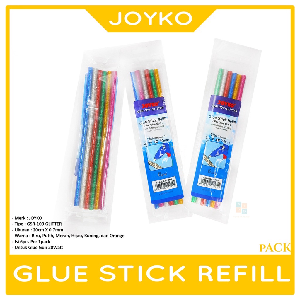 

JOYKO - Isi Lem Tembak - Glue Stick Refill GSR-109 Glitter - Pack