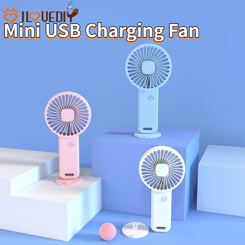 Asrama Desktop Kipas Angin Besar Musim Panas Pengisian USB Aksesoris Keren Kipas Genggam Mini Dengan Stand Phone Portable Outdoor Silent Fan