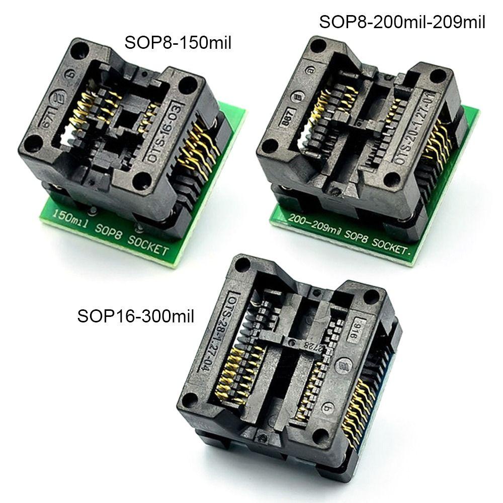 Populer 2pcs SOP8 Adapter Socket Programmer Untuk EZP2010 EZP2013 CH341A 24CXX 93CXX 25seri Wide-body Seat Wide