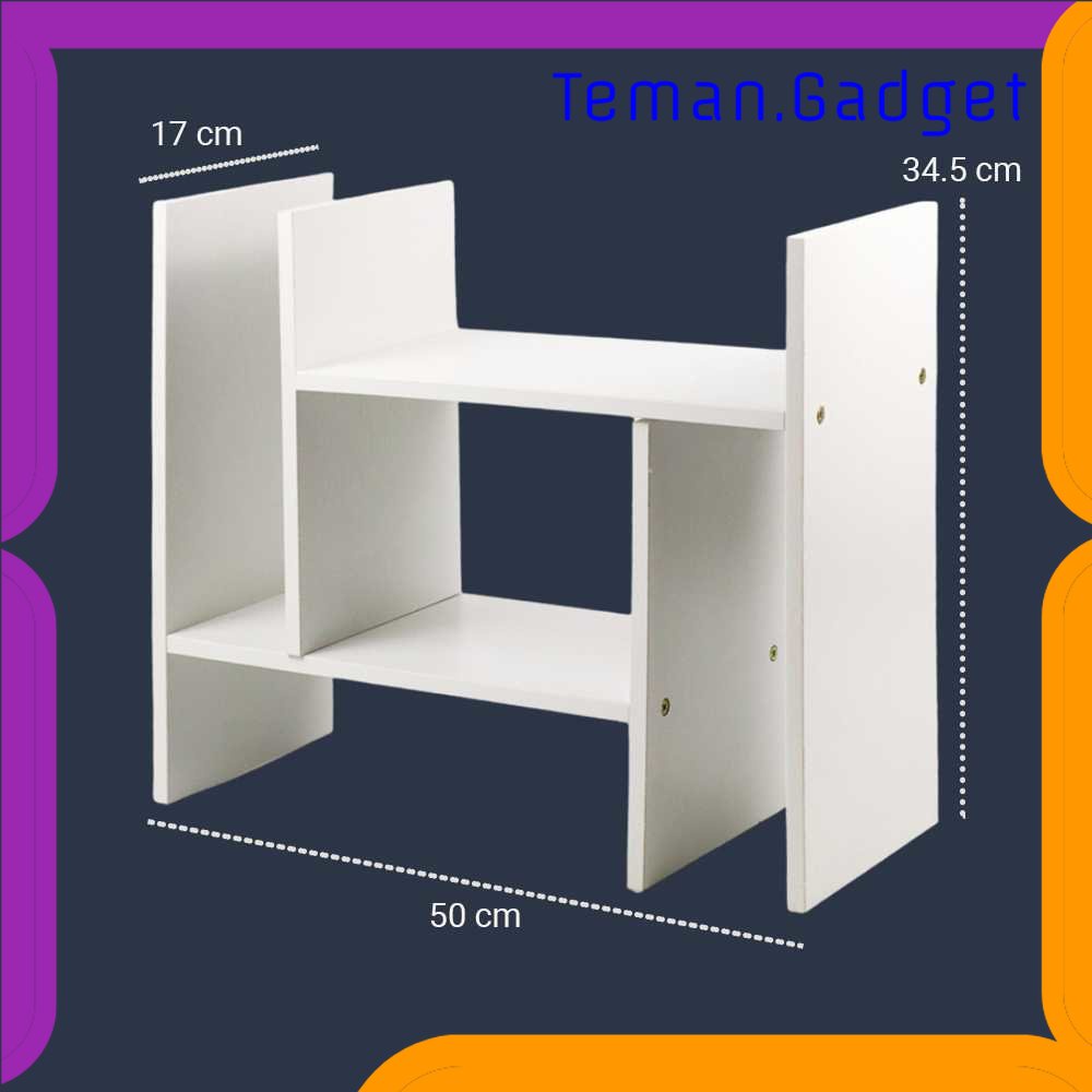 TG - KTK Veneer Rak Buku Rakit DIY Table Bookshelf Minimalist Organizer - ZW404