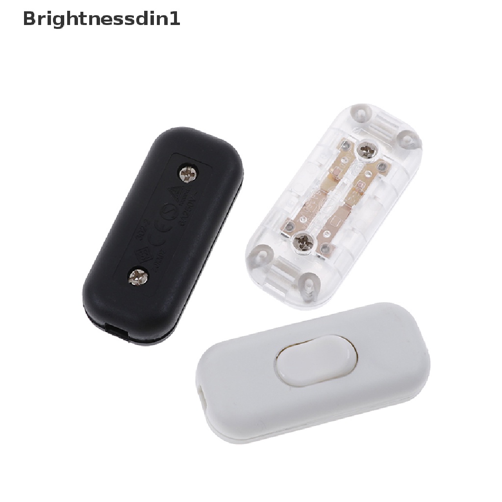 [Brightnessdin1] 1pc ON/OFF inline switch inline Lampu Meja desk light cord Saklar Kabel 250V 6A Butik
