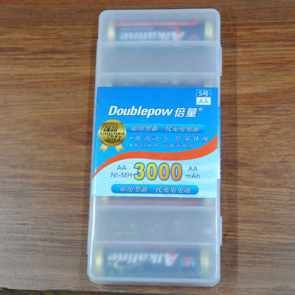 (BISA COD) FTIHSHP Doublepow Transparent Battery Case for AA