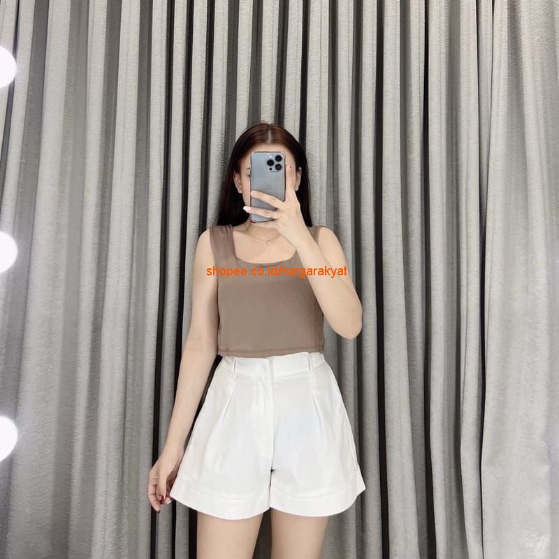 OLLA TOP - POSHA  Square Tank Tanktop Summer Kotak Atasan Crop Top Stretch