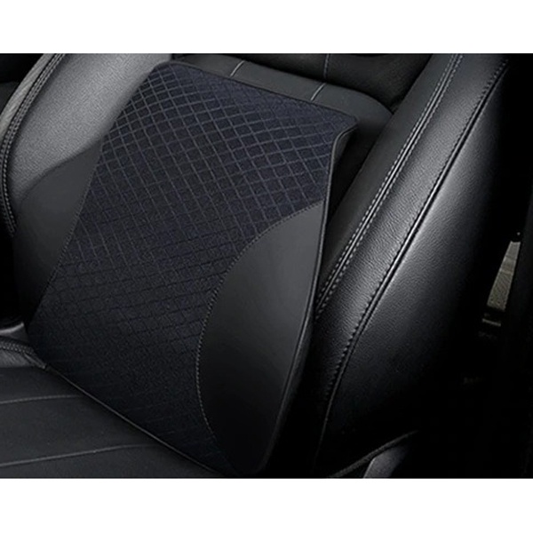 MALUOKASA Bantal Punggung Mobil Memory Foam Lumbar Support Hitam M3D