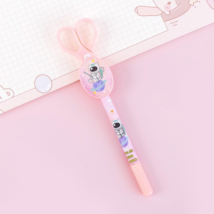 

PULPEN GEL GUNTING MOTIF ASTRONAUT LUCU IMUT / BOLPEN GEL GUNTING - PINK
