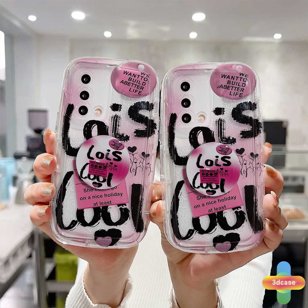 Soft Case OPPO A57 A57S A57E A55 A7 A5 A9 A17 A17K A31 A53 A33 2020 A15 A54 A5S A3S A76 A96 A16 A95 A77S A12 A12S A1K A16E A16K A54S Reno 7 7Z 8Z 5 4 6 8 5F 5K 4F 4 5 06 Lite A74 A15S A52 A11K A92 A35 A36 A11 Ins English Graffiti Soap Case With Stand