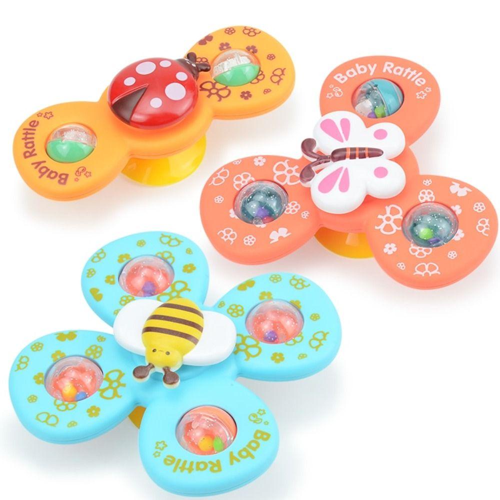 SKJK  Suction Cup Spinner Mainan Hadiah Ulang Tahun Kreatif Fidget Spinner Suction Toys Fidget toy Mainan Bayi Mandi Serangga Berputar Spinning Top