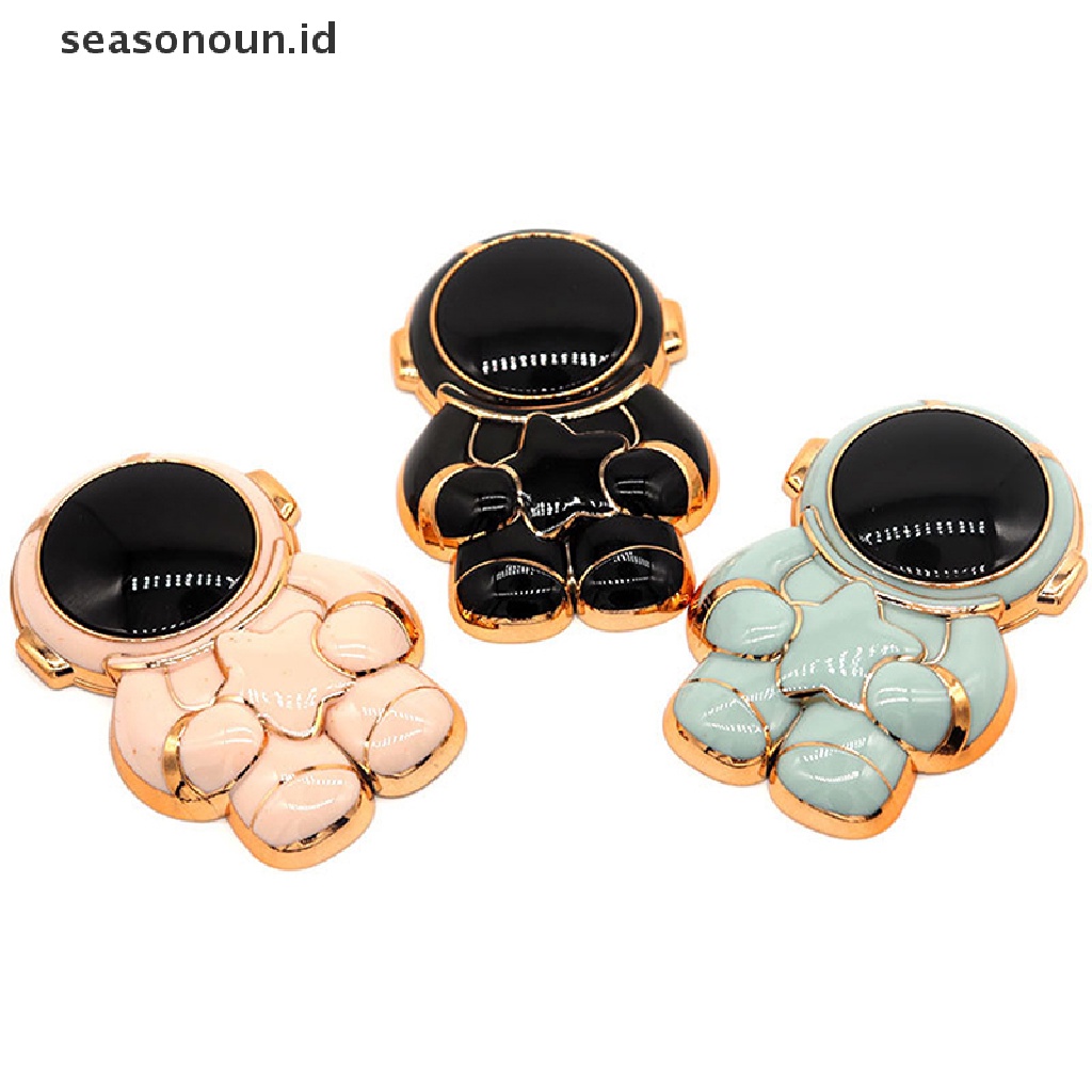 Seasonoun Tempat Ponsel Kartun Astronot Memegang Cincin Bintang Tiga Dimensi Tempel Ponsel Stand Dukungan Untuk Ponsel.
