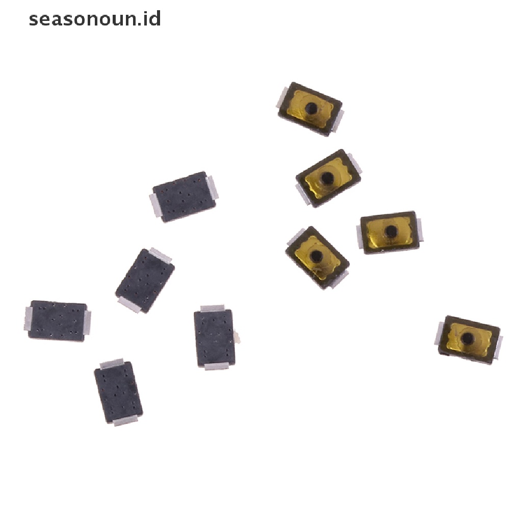 Seasonoun 10Pcs Mini 2 * 3 * H0.65mm Tactile Push Button Switch Tact 2pin Micro Switch SMD Untuk Kamera Ponsel.