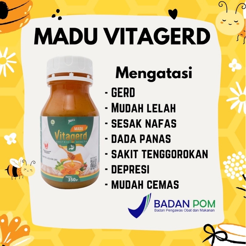 Madu Vitagerd - Mengatasi Sakit Infeksi Lambung Nyeri/Sakit Ulu Hati Perut Kembung &amp; Mual GARANSI ASLI