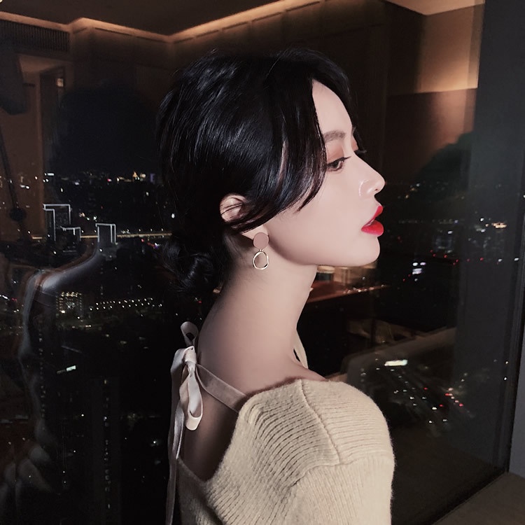 S925 Perak Jarum Korea Sederhana Keren Gaya Retro Tahun Baru Gaya Baru Influencer Berkelas Anting Earrings