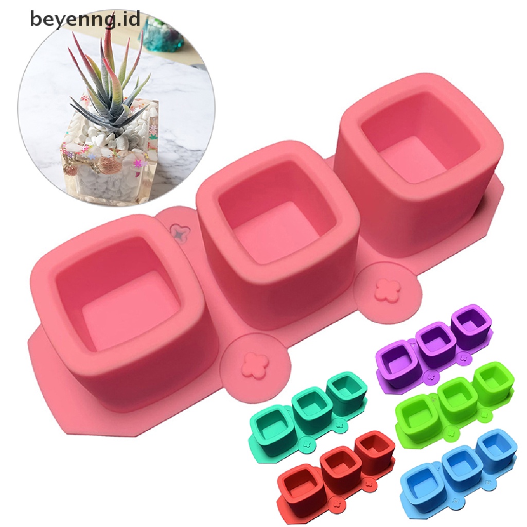 Beyen Octagonal Silicone Mold Cetakan Keramik Tanah Liat Berdaging Pot Bunga ID