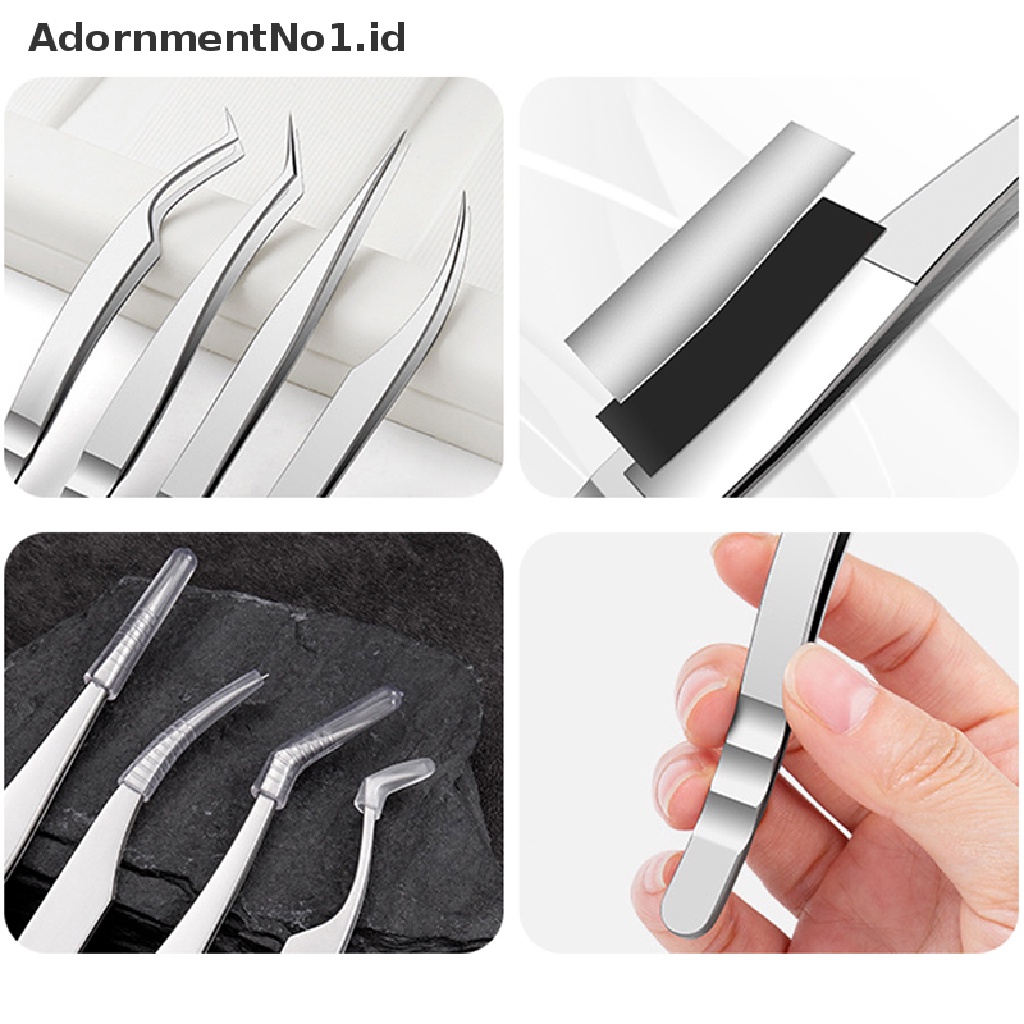 [AdornmentNo1] 420anti Bulu Mata Stainless Steel Pinset Bulu Mata Extension Antistatic Brow Lash [ID]